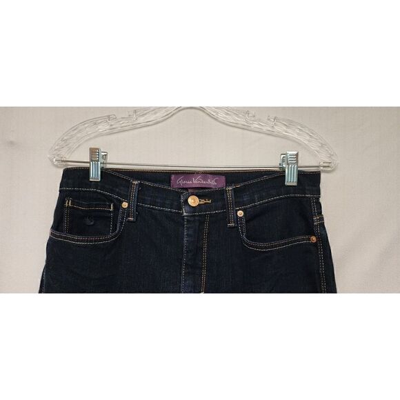 Gloria Vanderbilt Amanda Straight-Leg Dark Blue Jeans Size 6 - Picture 4 of 6